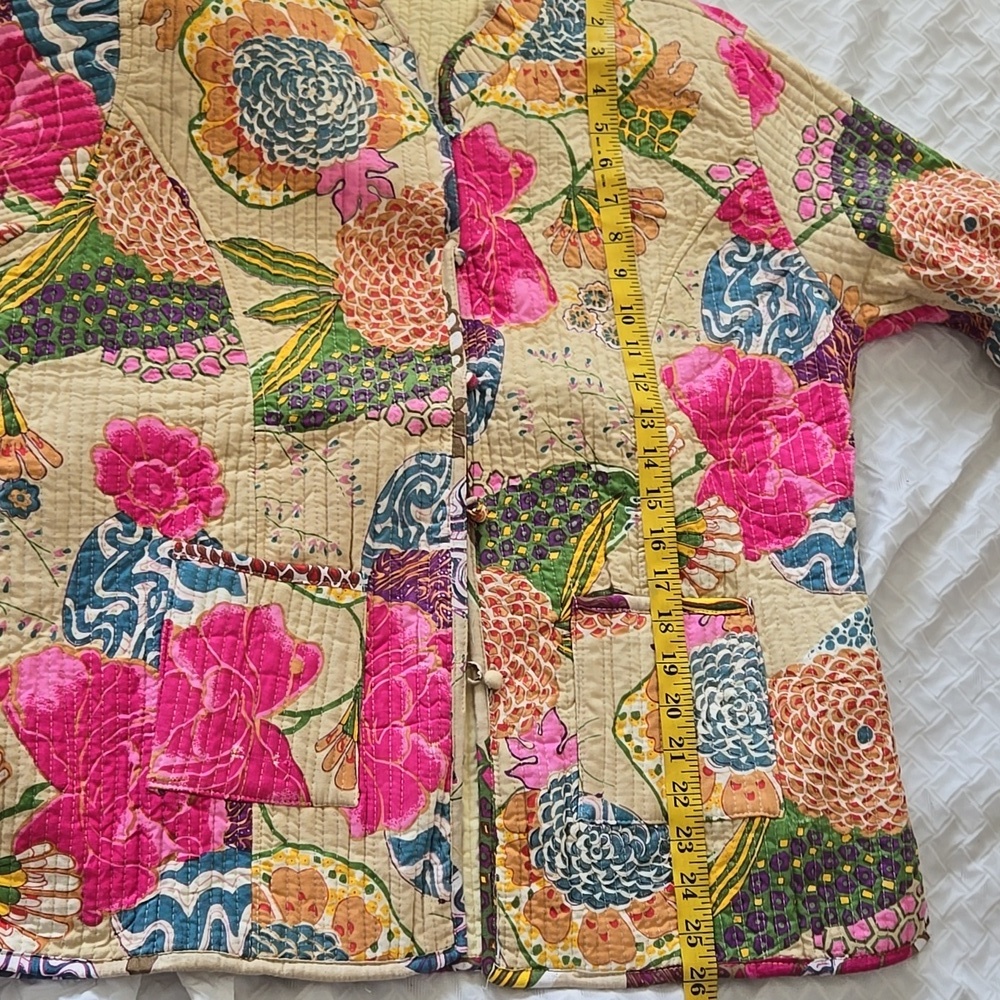 Handmade Floral Quilted Jacket - Picture 9 of 12